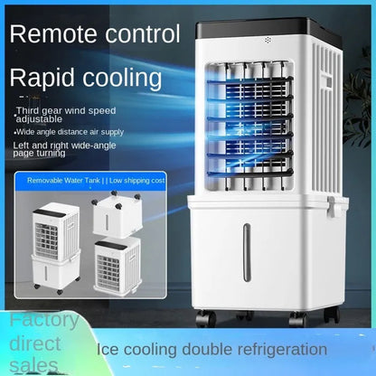 Climatiseur portable blanc 15L, 3 vitesses télécommande rafraîchisseur maison YC Studio
